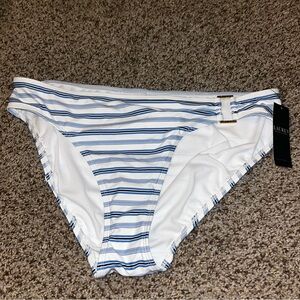 NWT  Lauren Ralph Lauren Womens Hipster Bikini Swim Bottom Striped Sz 14